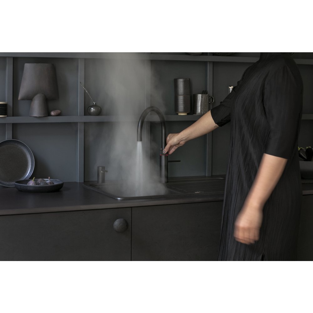 Quooker 3 in 1 PRO7 Fusion Round Black Boiling Water Tap | Atlantic Electrics