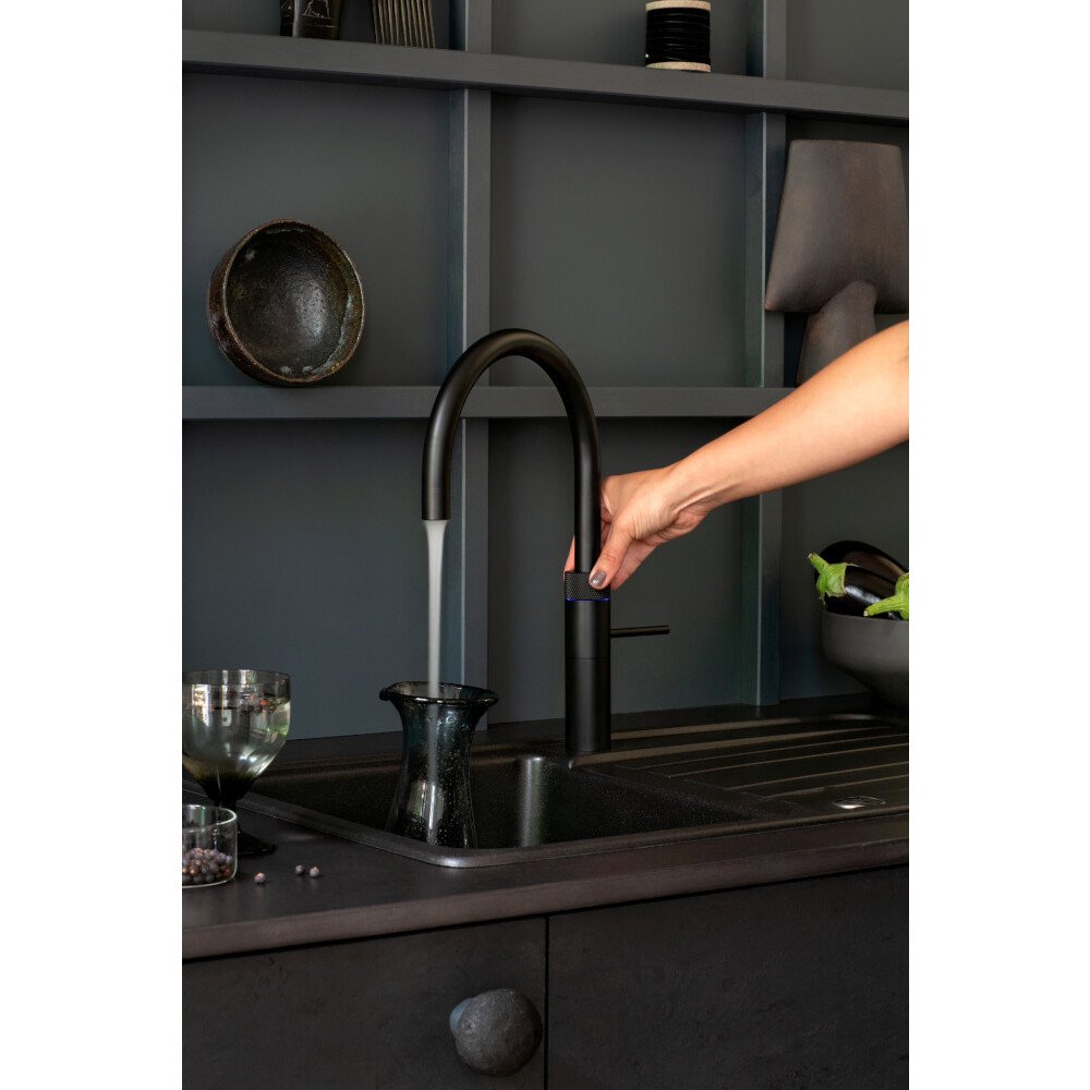 Quooker 3 in 1 PRO7 Fusion Round Black Boiling Water Tap | Atlantic Electrics