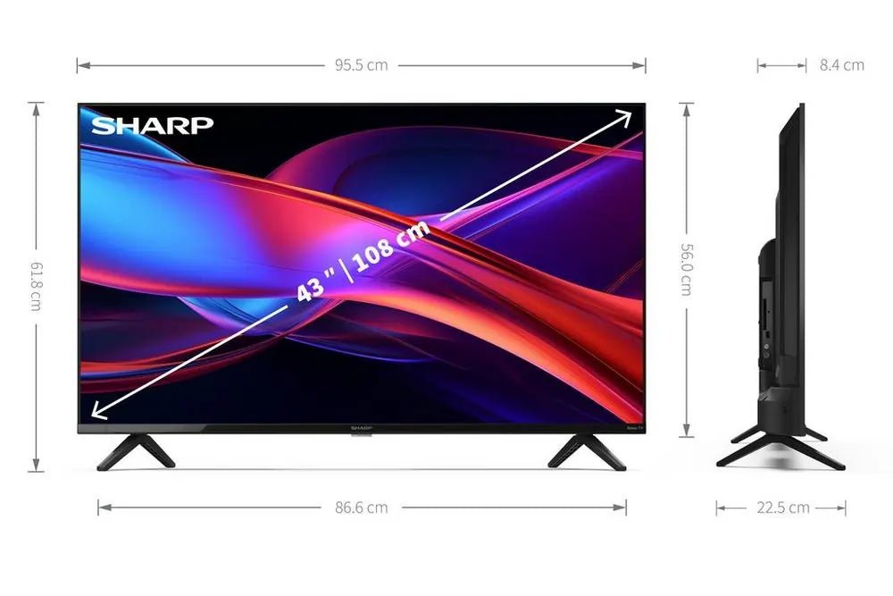 Sharp 2TC43GD2225K 43" Full HD Frameless Smart Roku Television | Atlantic Electrics