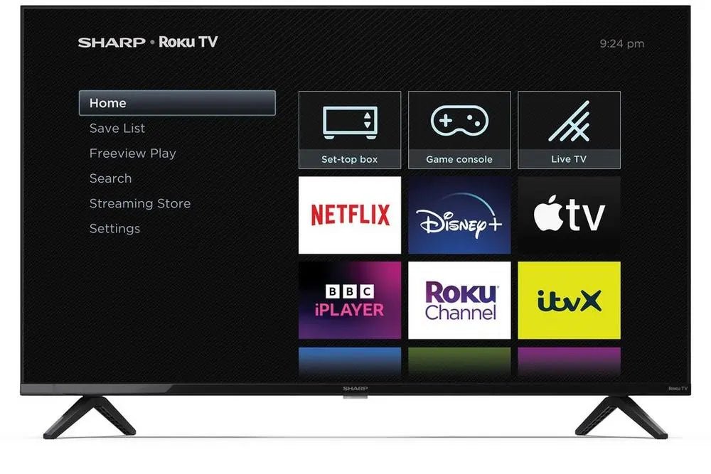 Sharp 2TC43GD2225K 43" Full HD Frameless Smart Roku Television | Atlantic Electrics