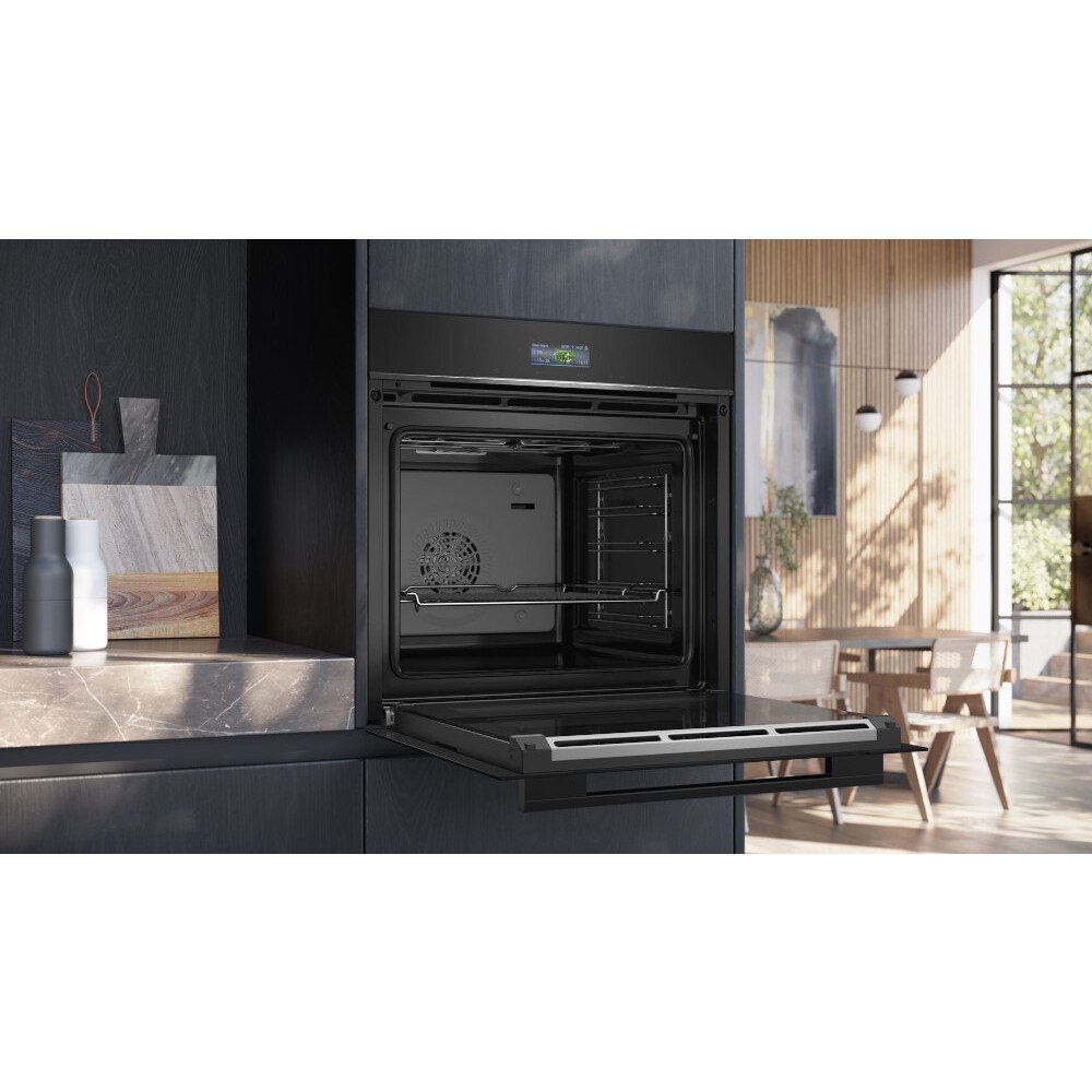 Siemens HB732G1B1B iQ700 Built - In Electric Single Oven, Black, A+ Rated | Atlantic Electrics
