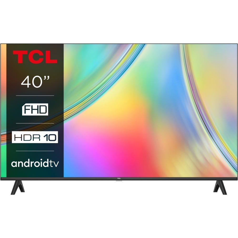 TCL 40S5400AK S54 Series 40" LED Smart Frameless FHD HDR TV with Android TV, Full HD, Black, F Rated | Atlantic Electrics