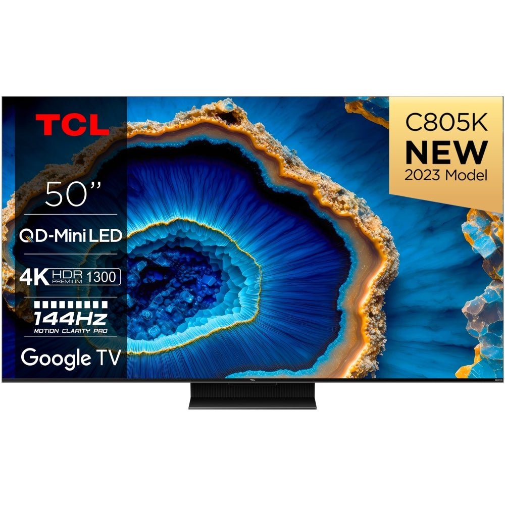 TCL 50C805K C805 50" Smart QD - Mini LED 4K Television, 4K Ultra HD, Black, G Rated | Atlantic Electrics