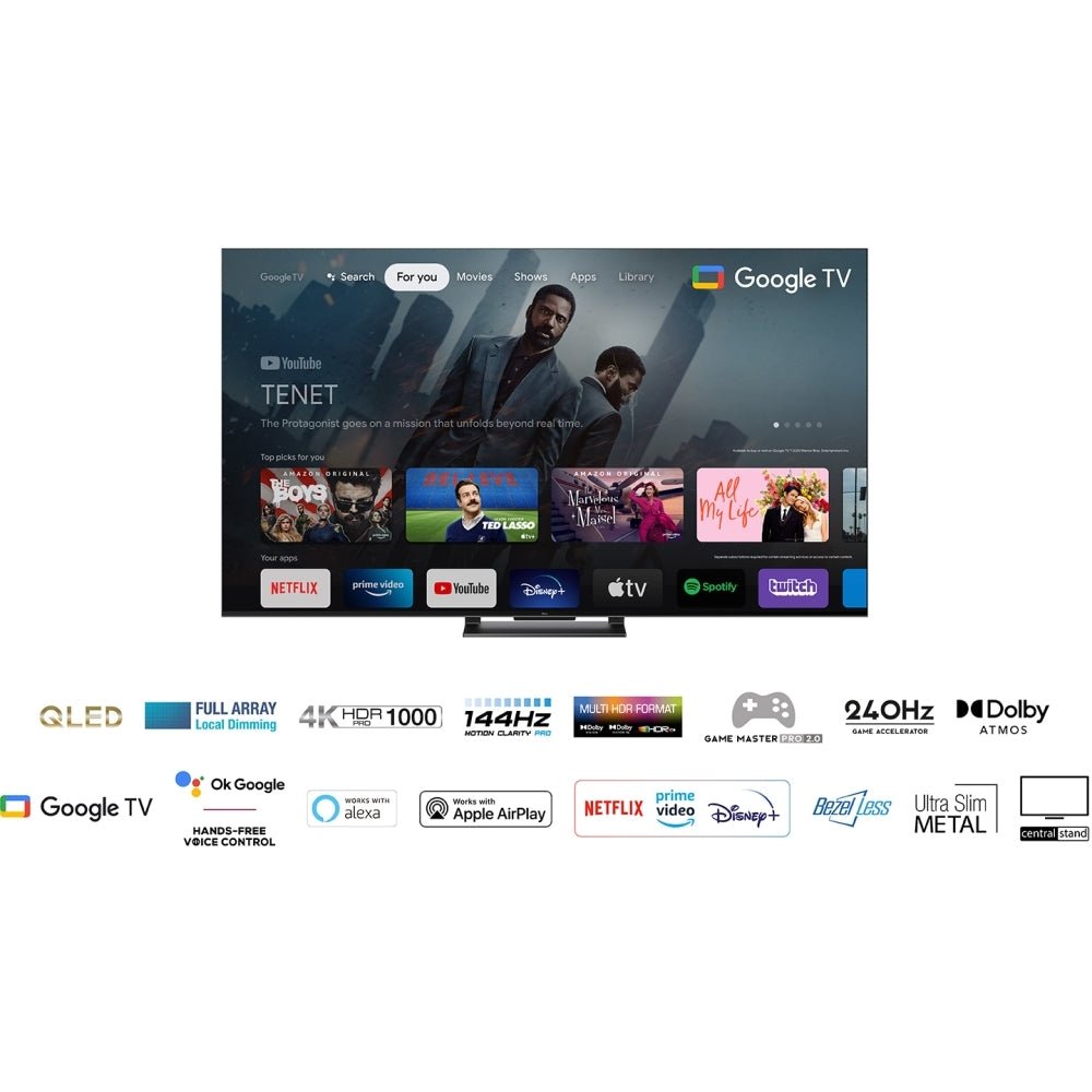 TCL 65C745K 65" 4K QLED HDR Pro Google Television | Atlantic Electrics