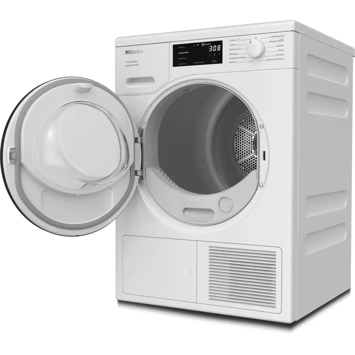Miele TEC645 WP EcoSpeed 8kg Heat Pump Tumble Dryer, White