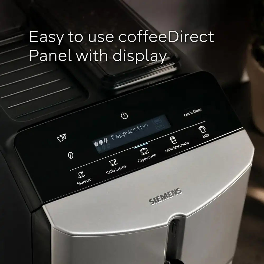 Siemens TF303G07 Bean to Cup Fully Automatic Freestanding Coffee Machine, Inox Silver Metallic