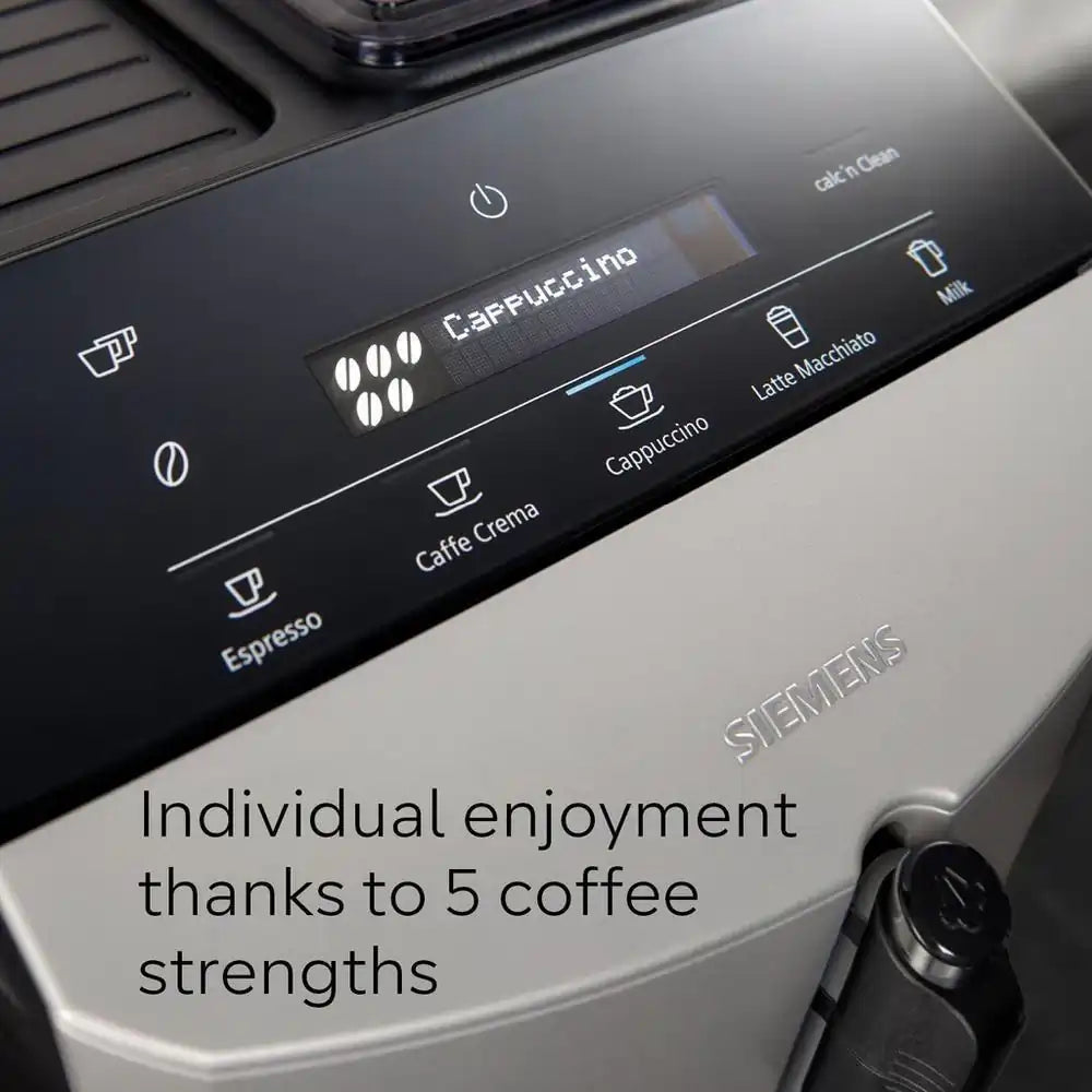 Siemens TF303G07 Bean to Cup Fully Automatic Freestanding Coffee Machine, Inox Silver Metallic