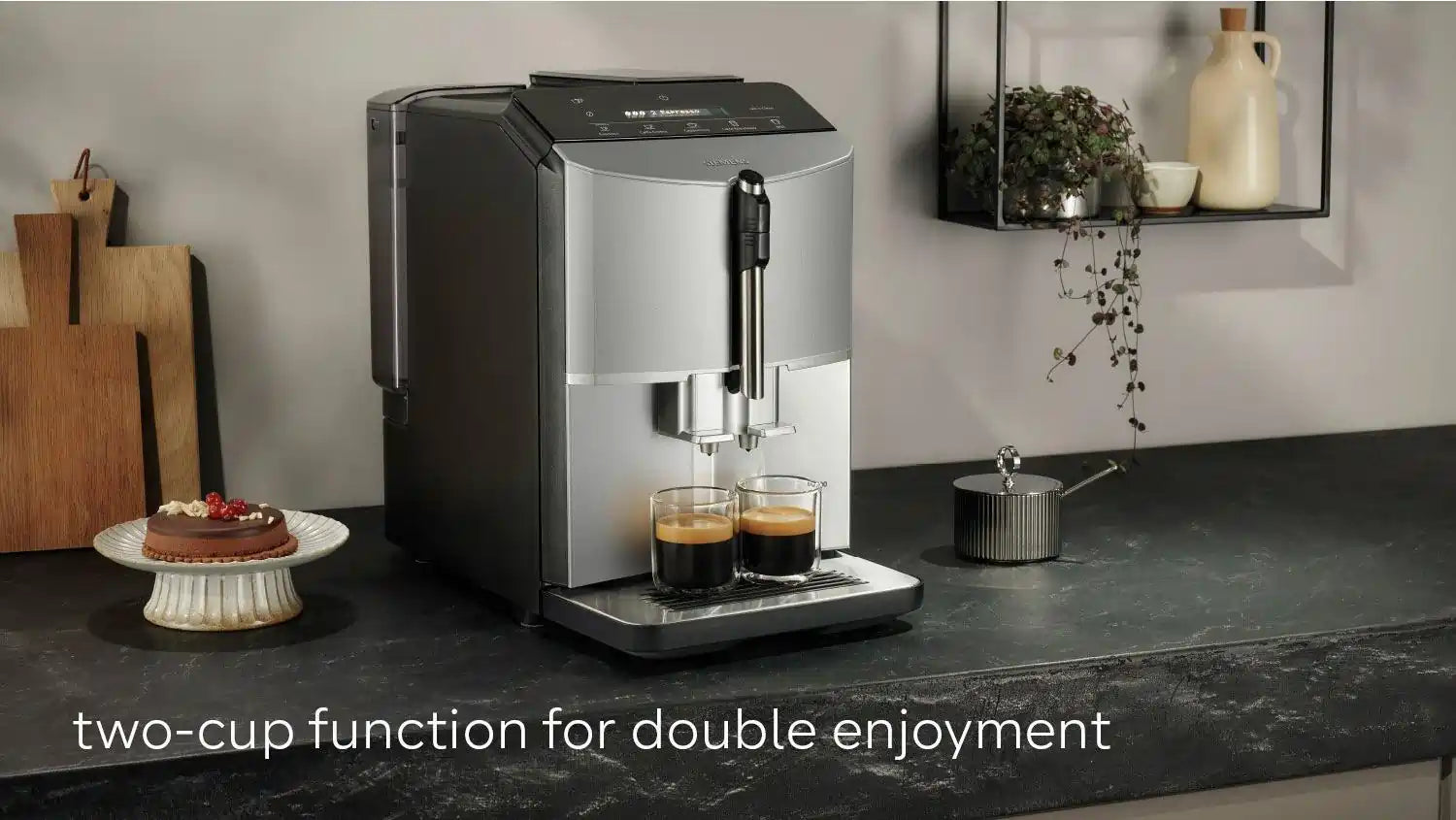 Siemens TF303G07 Bean to Cup Fully Automatic Freestanding Coffee Machine, Inox Silver Metallic