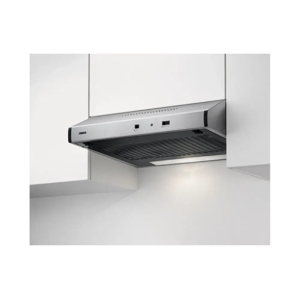 Zanussi ZHT631X 60Cm Wide 3-Speed Visor Cooker Hood, Stainless Steel
