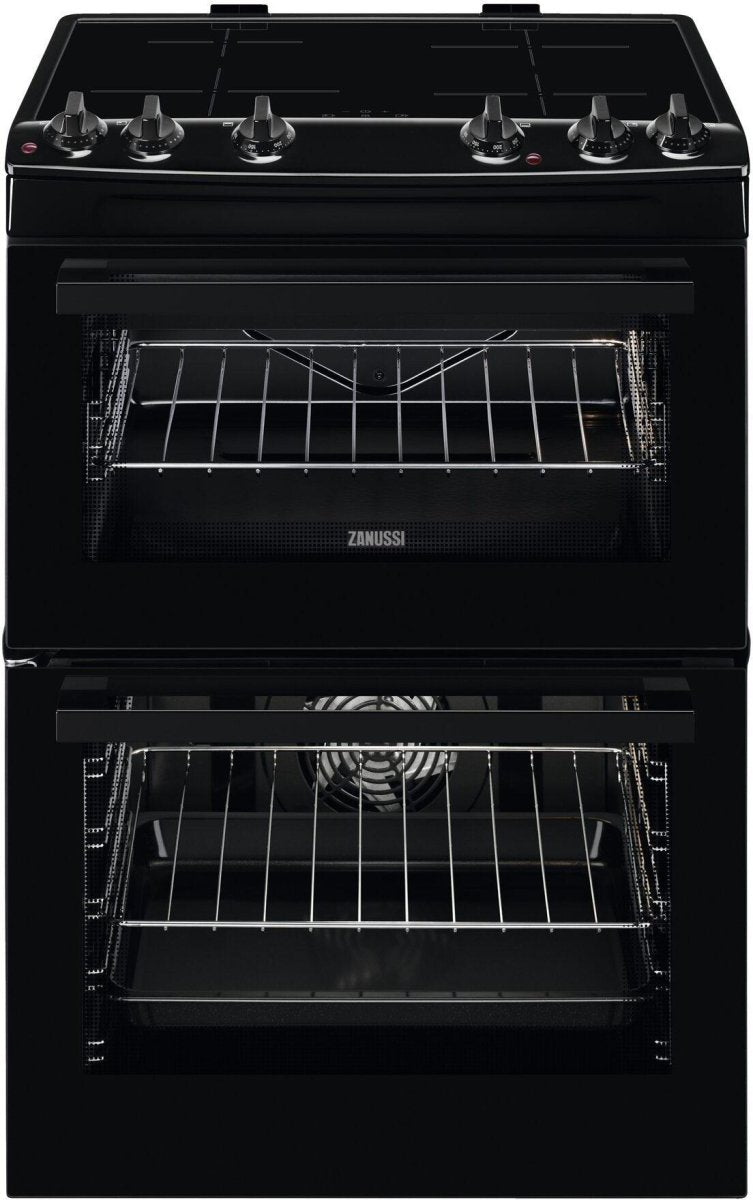 Zanussi ZCI66080BA Induction Electric Cooker with Double Oven, Black, A Rated | Atlantic Electrics