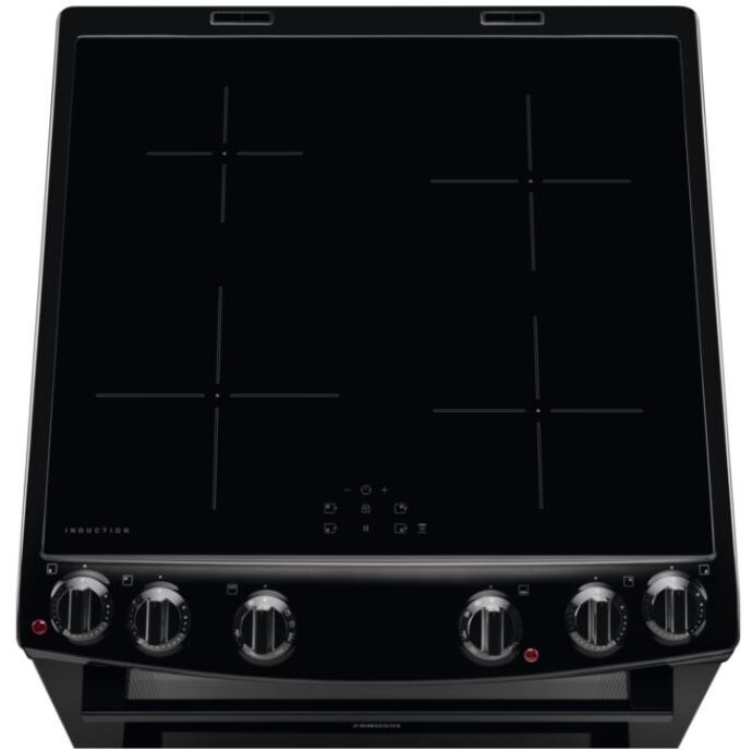 Zanussi ZCI66080BA Induction Electric Cooker with Double Oven, Black, A Rated | Atlantic Electrics