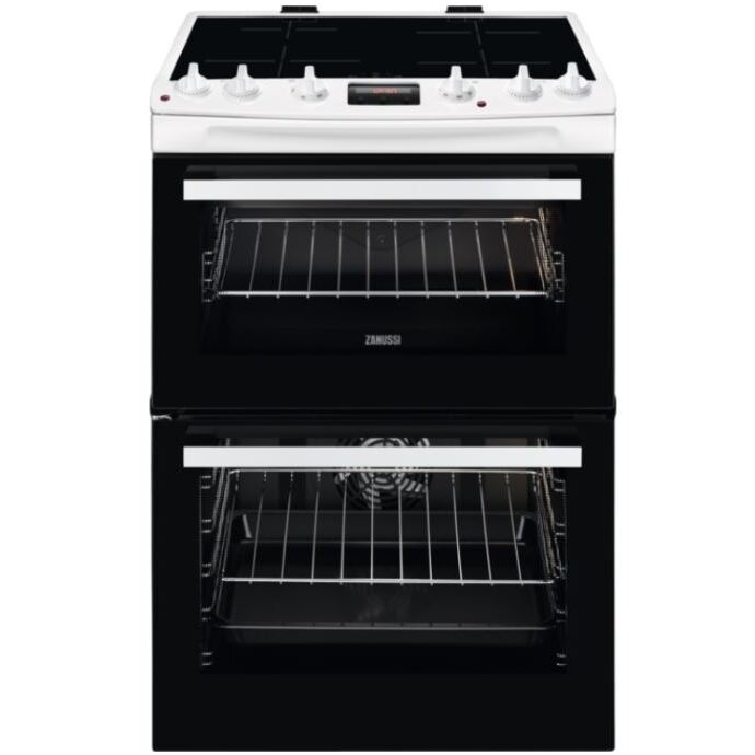Zanussi ZCI66280WA Induction Electric Cooker with Double Oven, White, A Rated | Atlantic Electrics