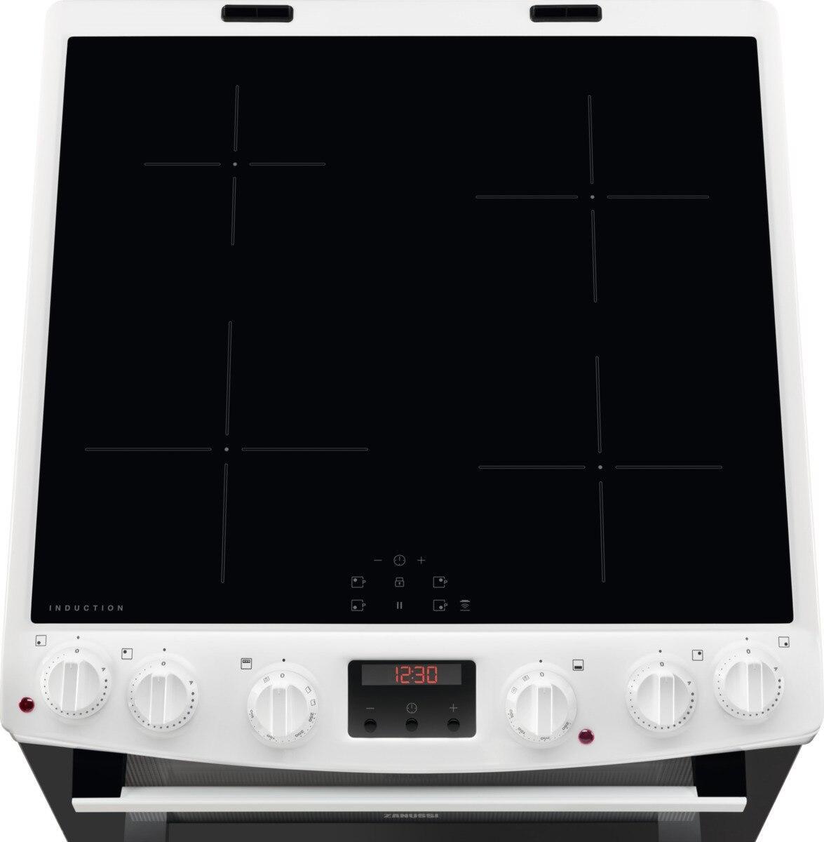 Zanussi ZCI66280WA Induction Electric Cooker with Double Oven, White, A Rated | Atlantic Electrics