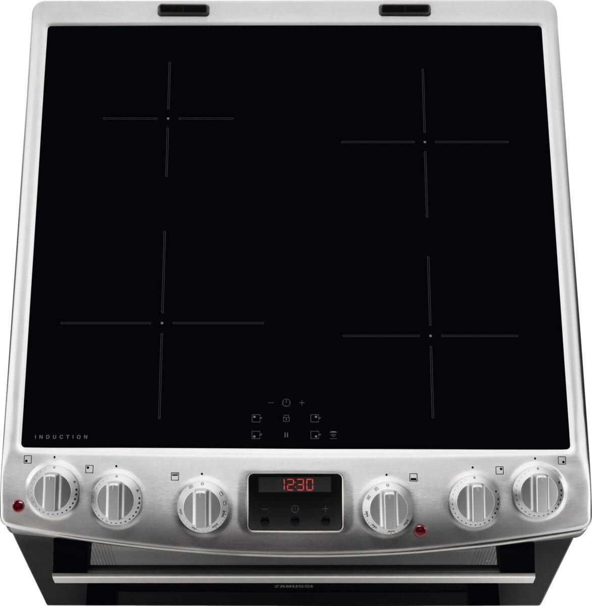 Zanussi ZCI66280XA Induction Electric Cooker with Double Oven, Stainless Steel, A Rated | Atlantic Electrics