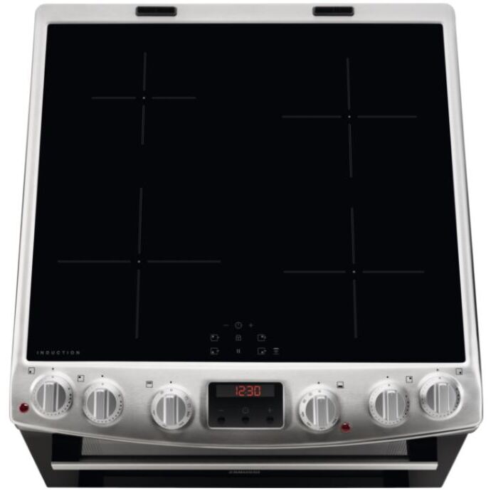Zanussi ZCI66280XA Induction Electric Cooker with Double Oven, Stainless Steel, A Rated | Atlantic Electrics