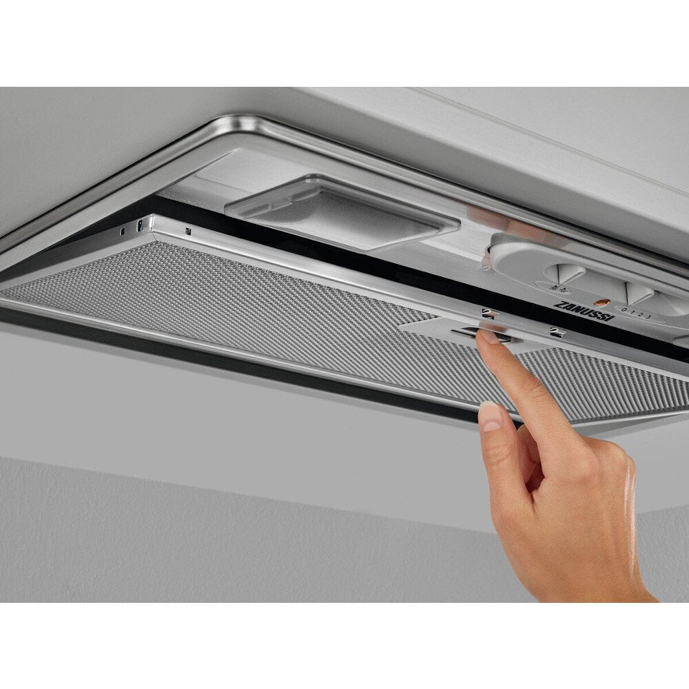 Zanussi ZFG215S Canopy Cooker Hood, Grey, C Rated | Atlantic Electrics
