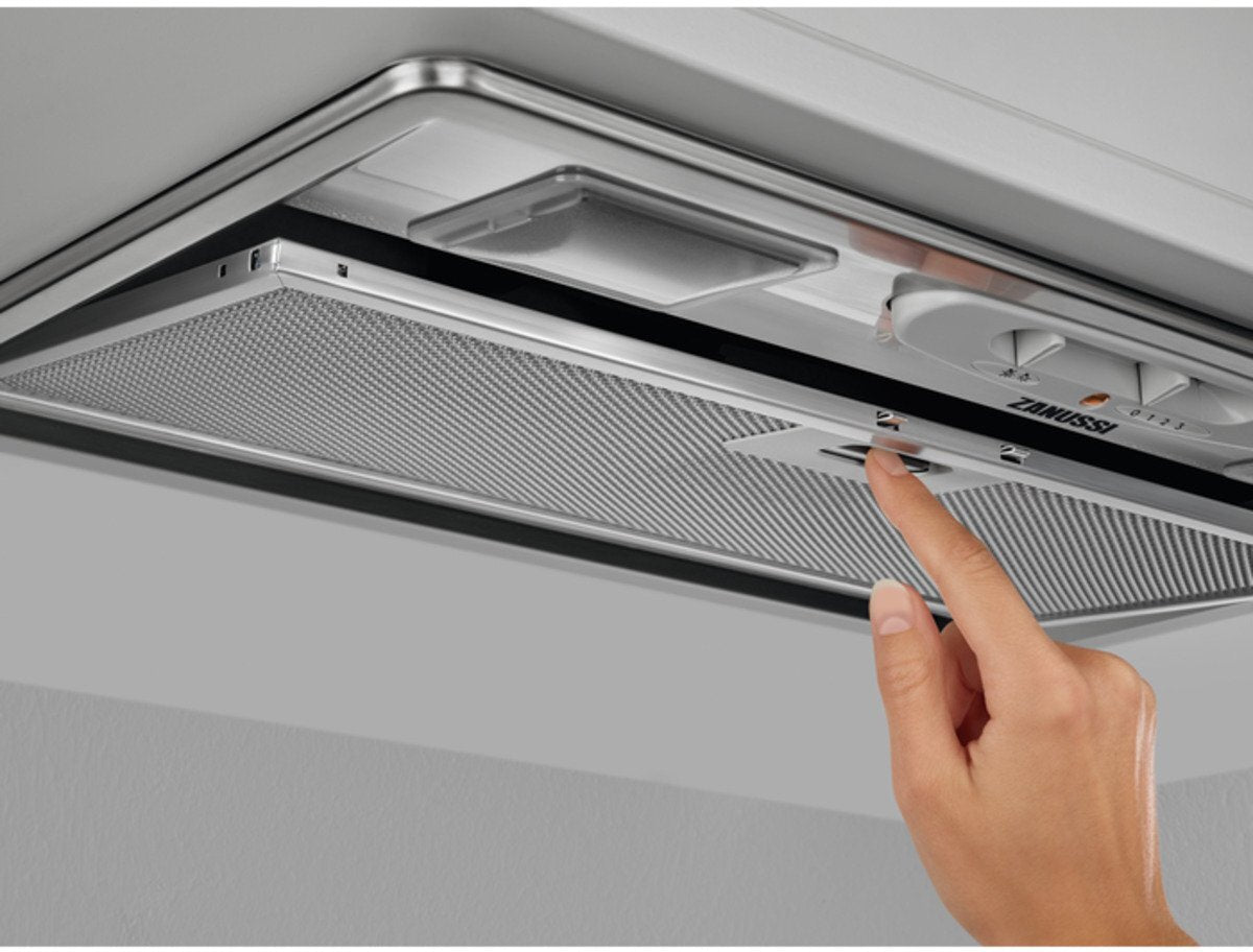 Zanussi ZFG215S Canopy Cooker Hood, Grey, C Rated | Atlantic Electrics