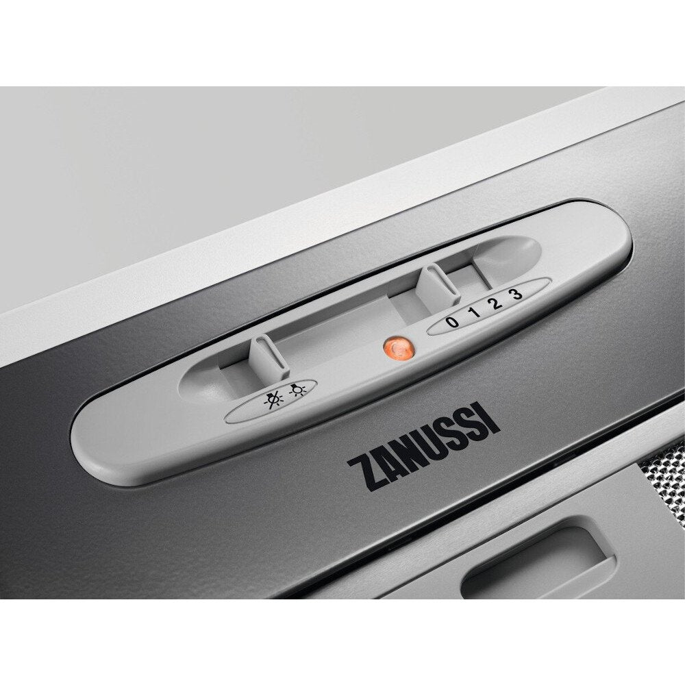 Zanussi ZFG215S Canopy Cooker Hood, Grey, C Rated | Atlantic Electrics