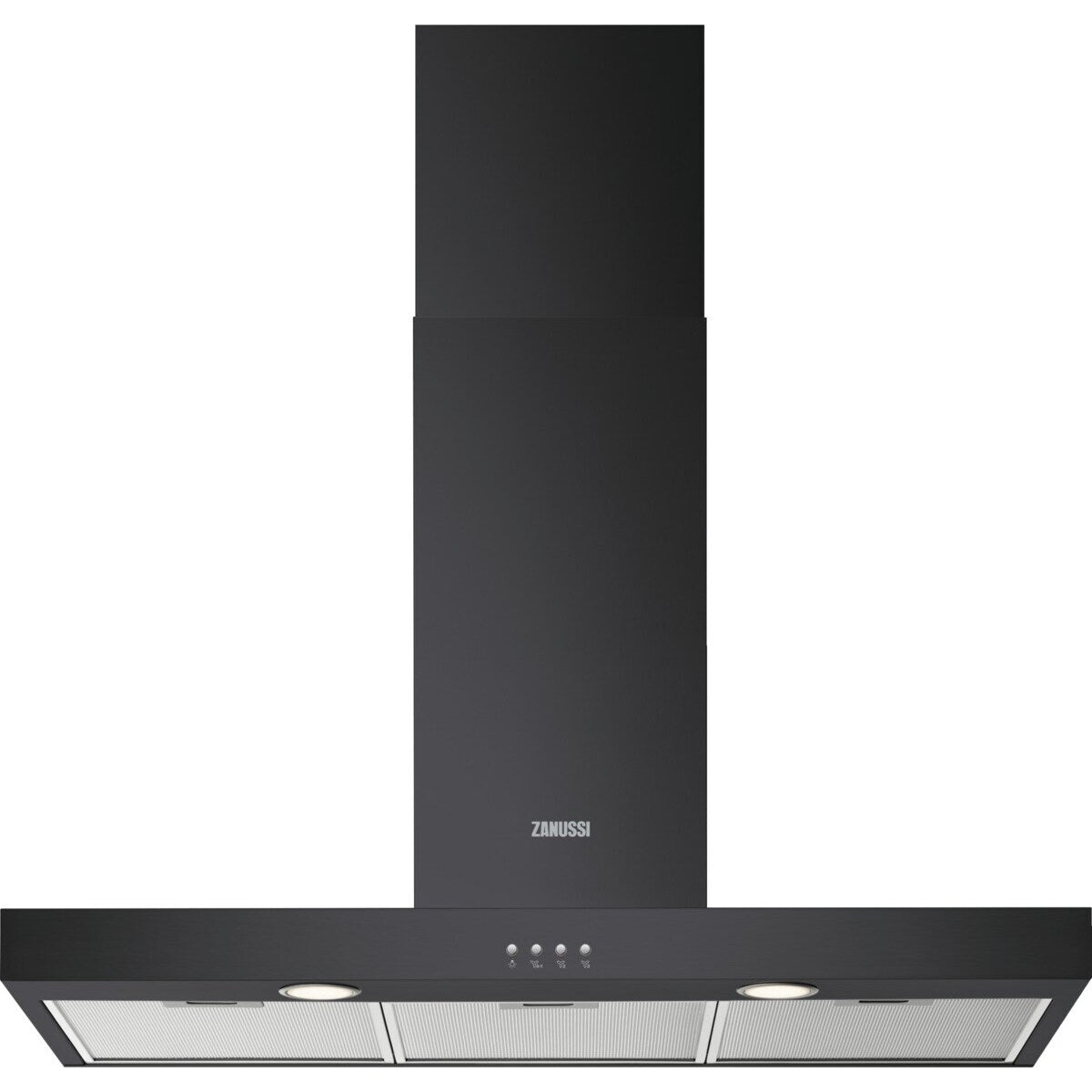 Zanussi ZFT419K 90cm Chimney Cooker Hood, Black, C Rated | Atlantic Electrics