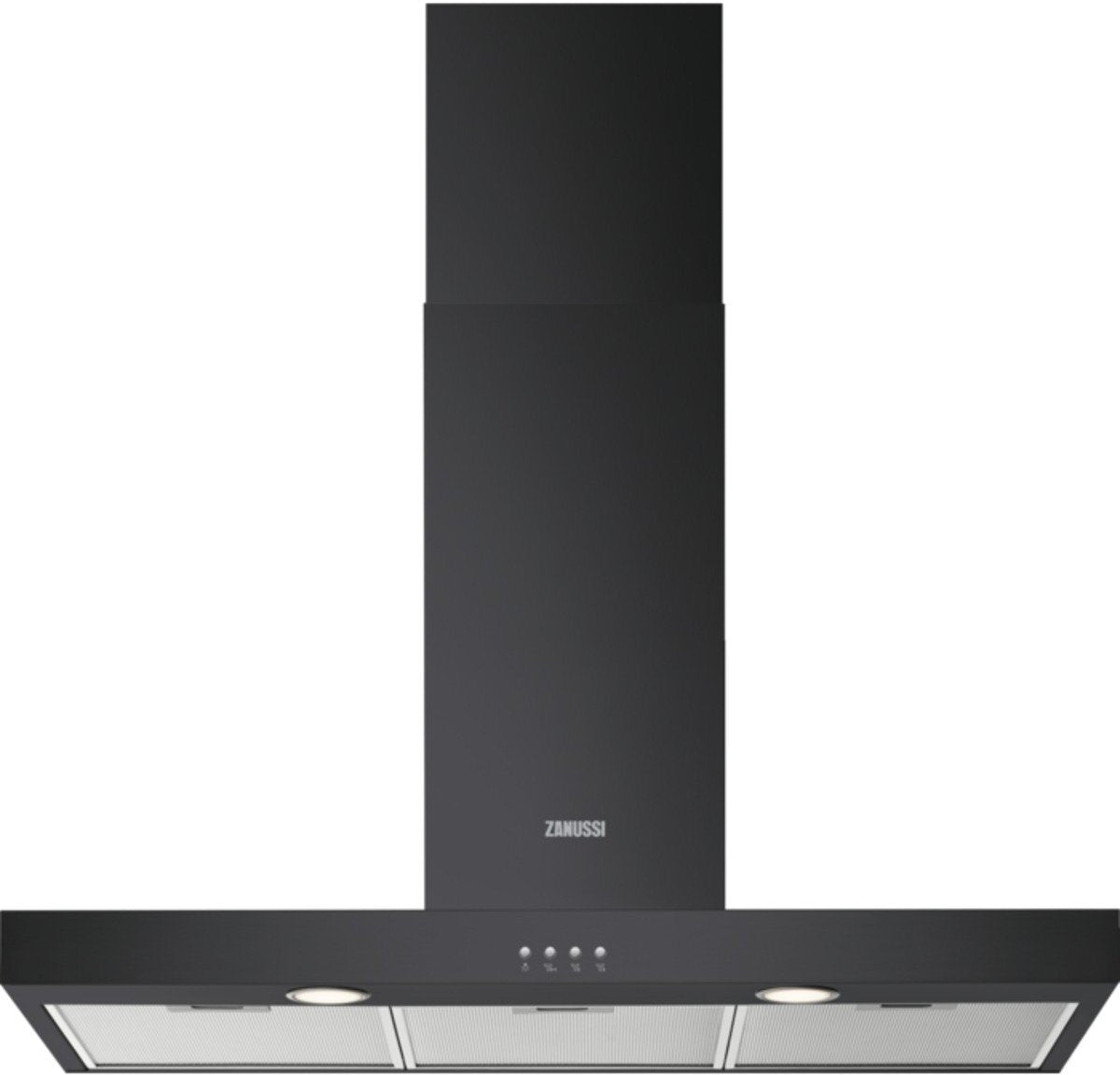 Zanussi ZFT419K 90cm Chimney Cooker Hood, Black, C Rated | Atlantic Electrics