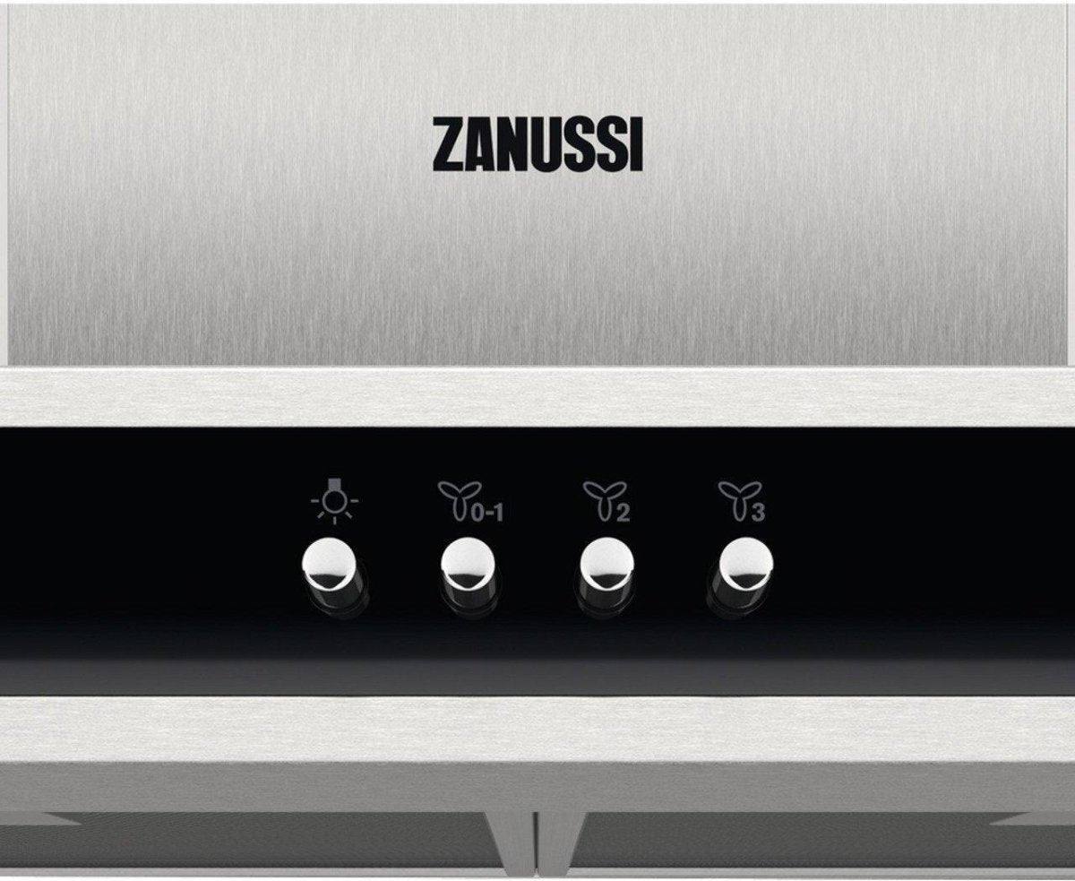 Zanussi ZFT516X 60cm Chimney Cooker Hood, Stainless Steel, C Rated | Atlantic Electrics