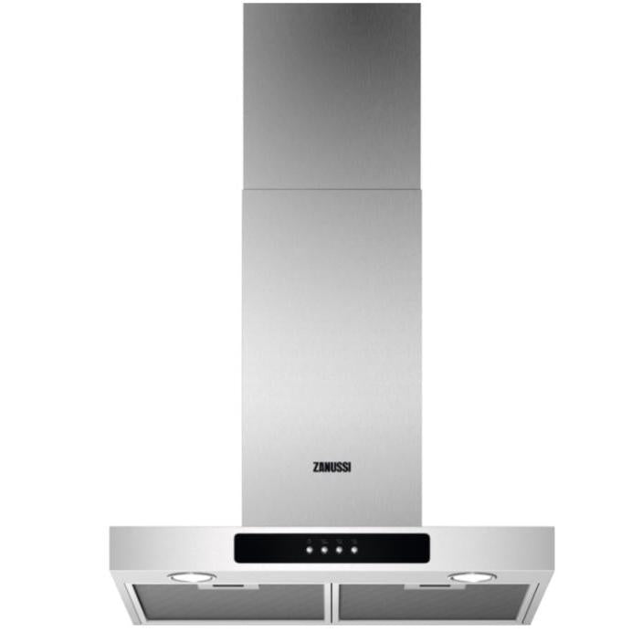 Zanussi ZFT516X 60cm Chimney Cooker Hood, Stainless Steel, C Rated | Atlantic Electrics