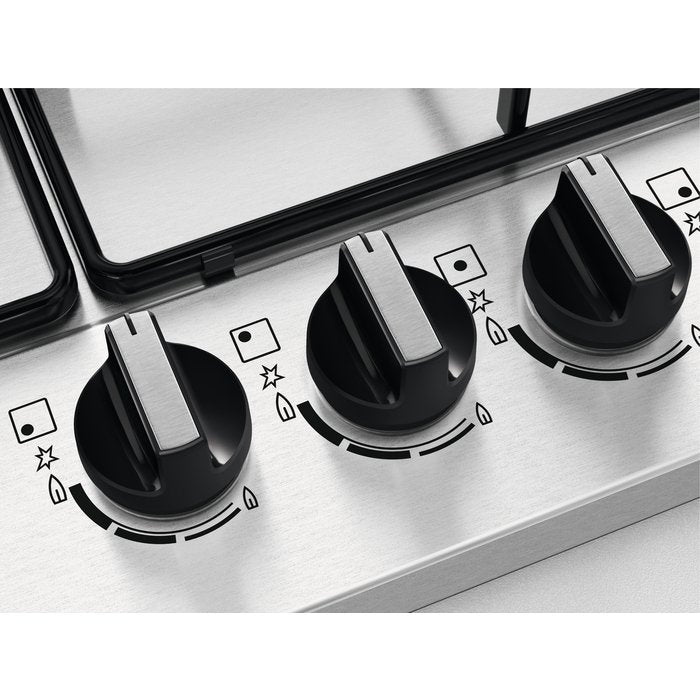 Zanussi ZGNN955X 5 Burner Gas Hob, Stainless Steel | Atlantic Electrics
