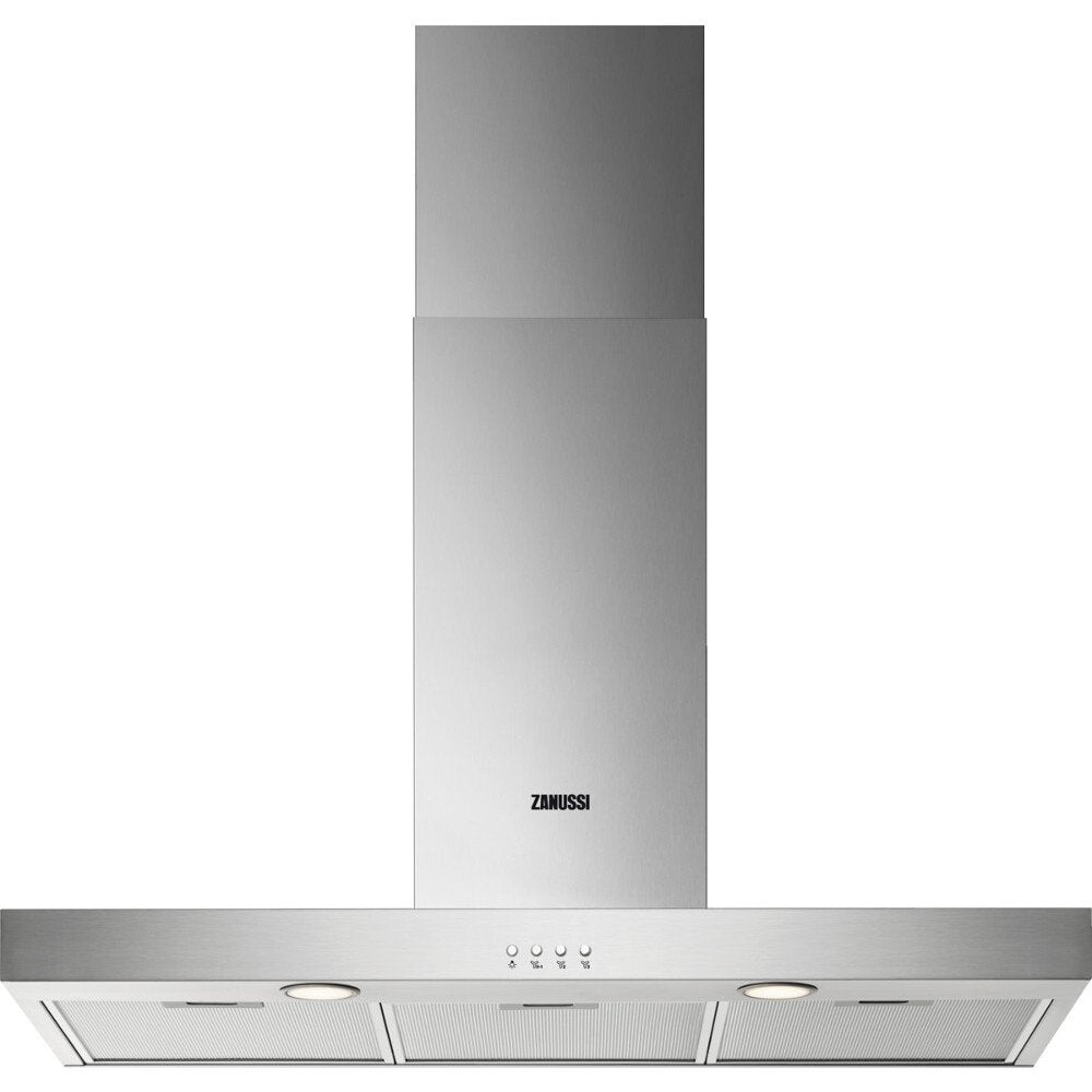 Zanussi ZHB92670XA 90cm Chimney Cooker Hood, Stainless Steel, C Rated | Atlantic Electrics