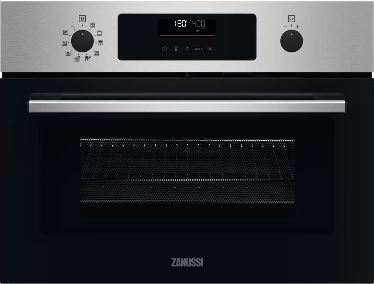 Zanussi ZVENM6XN Compact Oven with Microwave and Grill Functions, Stainless Steel | Atlantic Electrics