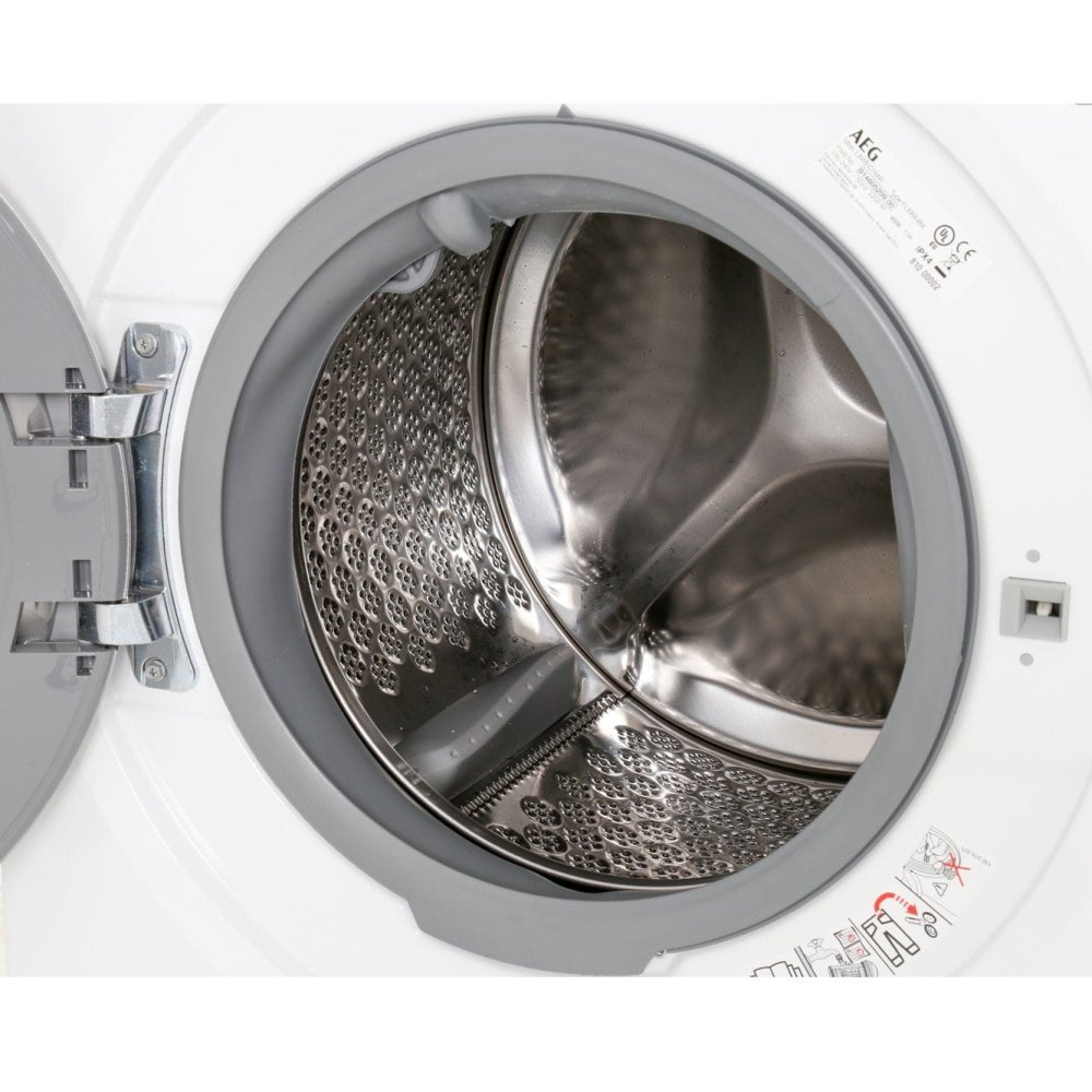 AEG 8000 L8WEC166R Freestanding Washer Dryer, 10kg-6kg Load, 1600rpm Spin, White - Atlantic Electrics - 39477716156639