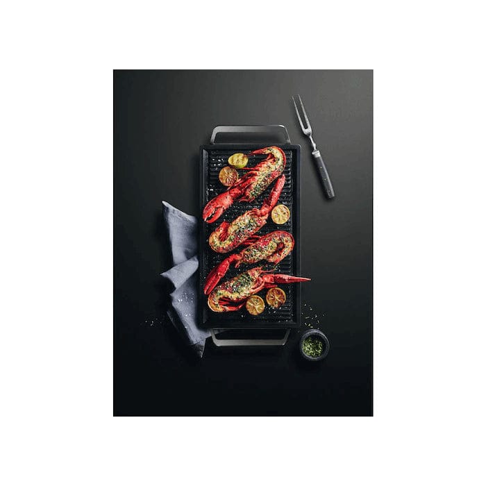 AEG A9HL33 Plancha Grill With Handles For Induction Hobs barbecues & grills (Black, Stainless steel) | Atlantic Electrics