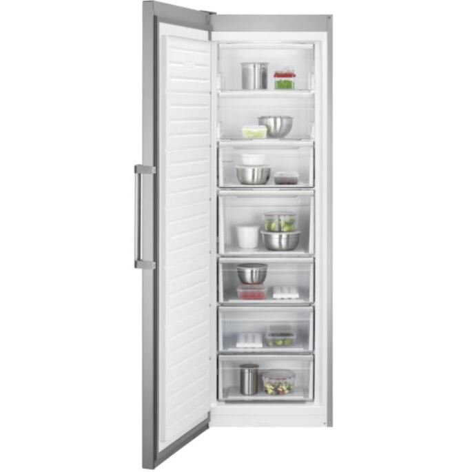 AEG AGB728E5NX Freestanding Upright Freezer Frost Free - Stainless Steel | Atlantic Electrics