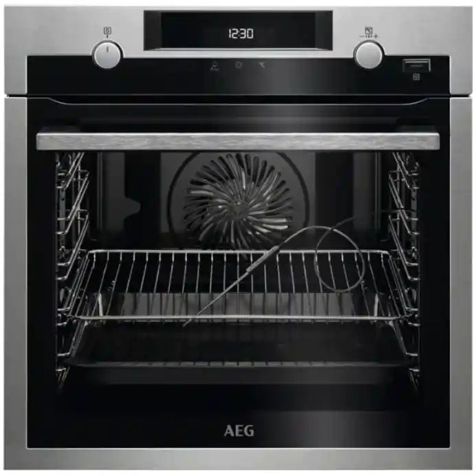 AEG BPS556020M Built In Electric Self Cleaning Single Oven with Steam Function - Stainless Steel | Atlantic Electrics