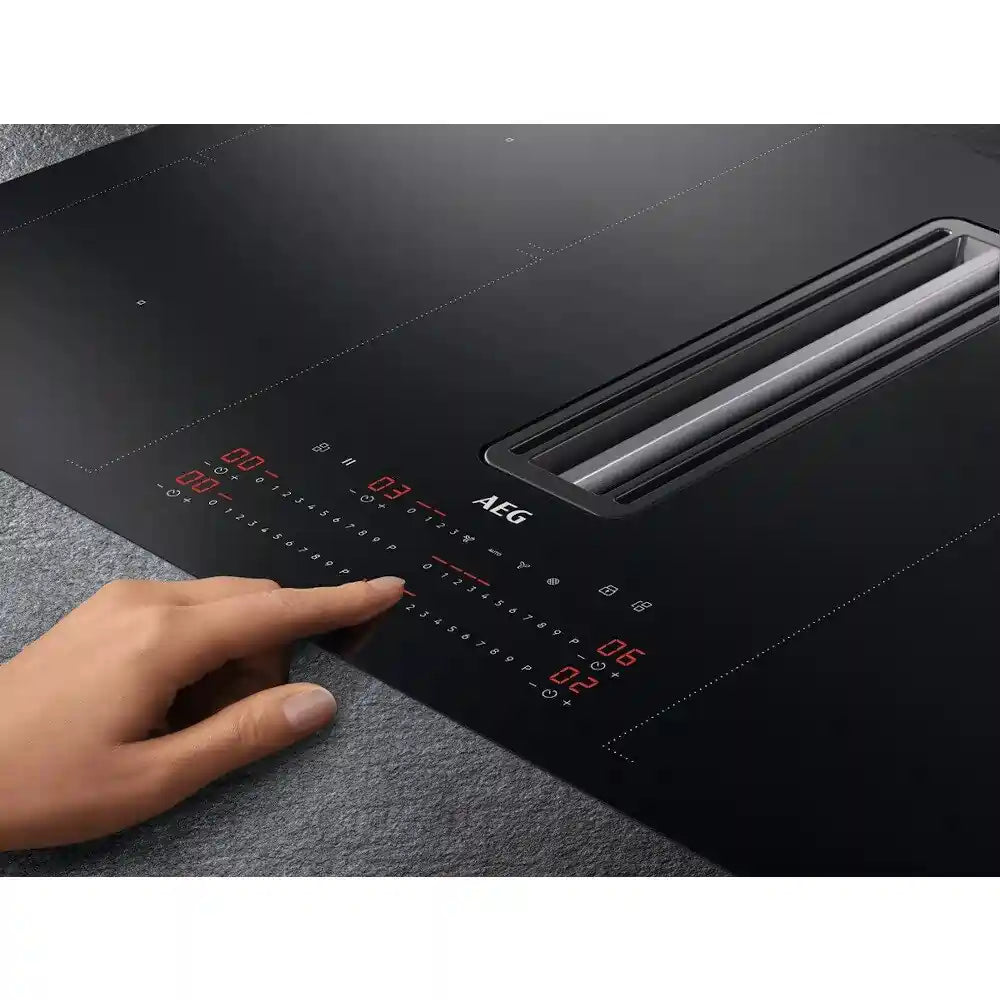 AEG CDE84751FB Venting Hob - Black | Atlantic Electrics