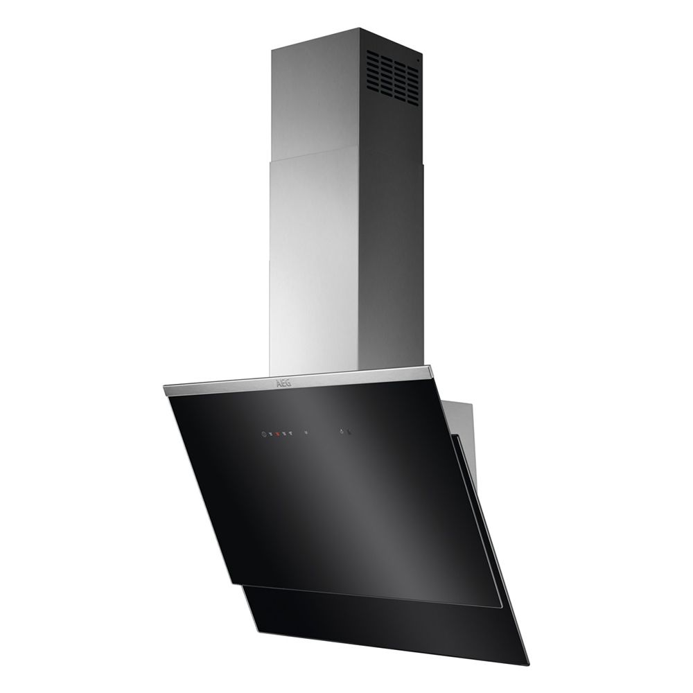 AEG DVE5671HG Built In Angled Hood - Black Glass / Stainless Steel | Atlantic Electrics