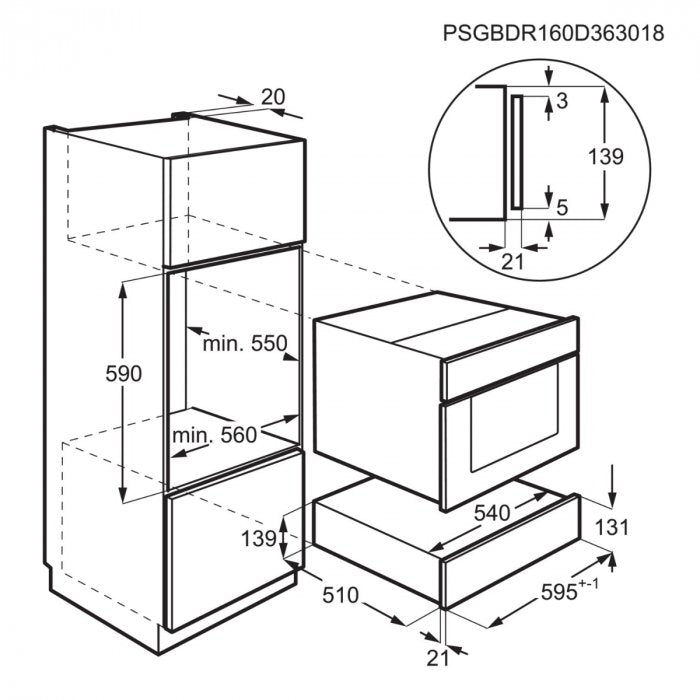 AEG KDE911423B Built In Vacuum Drawer - Black | Atlantic Electrics