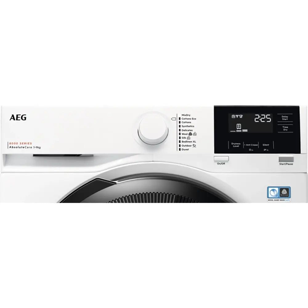 AEG TR819P4B Freestanding Condenser Heat Pump Tumble Dryer - White | Atlantic Electrics