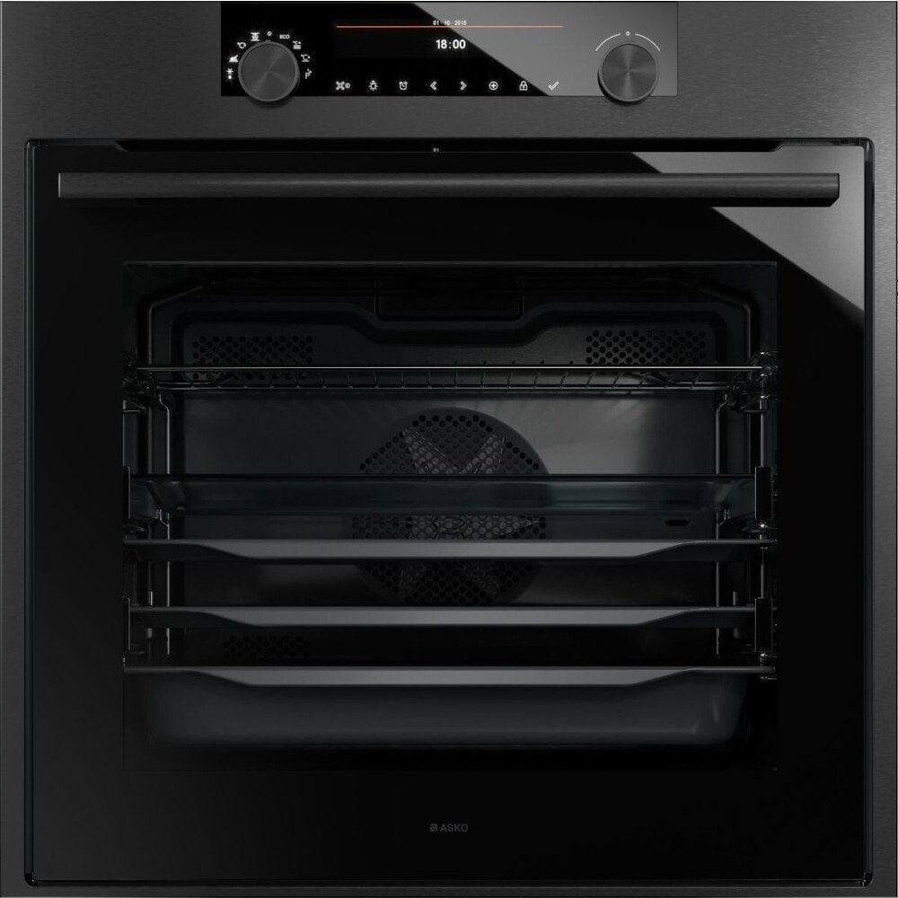 ASKO OP8687B 59.5cm Built In Electric Single Oven Black Steel | Atlantic Electrics