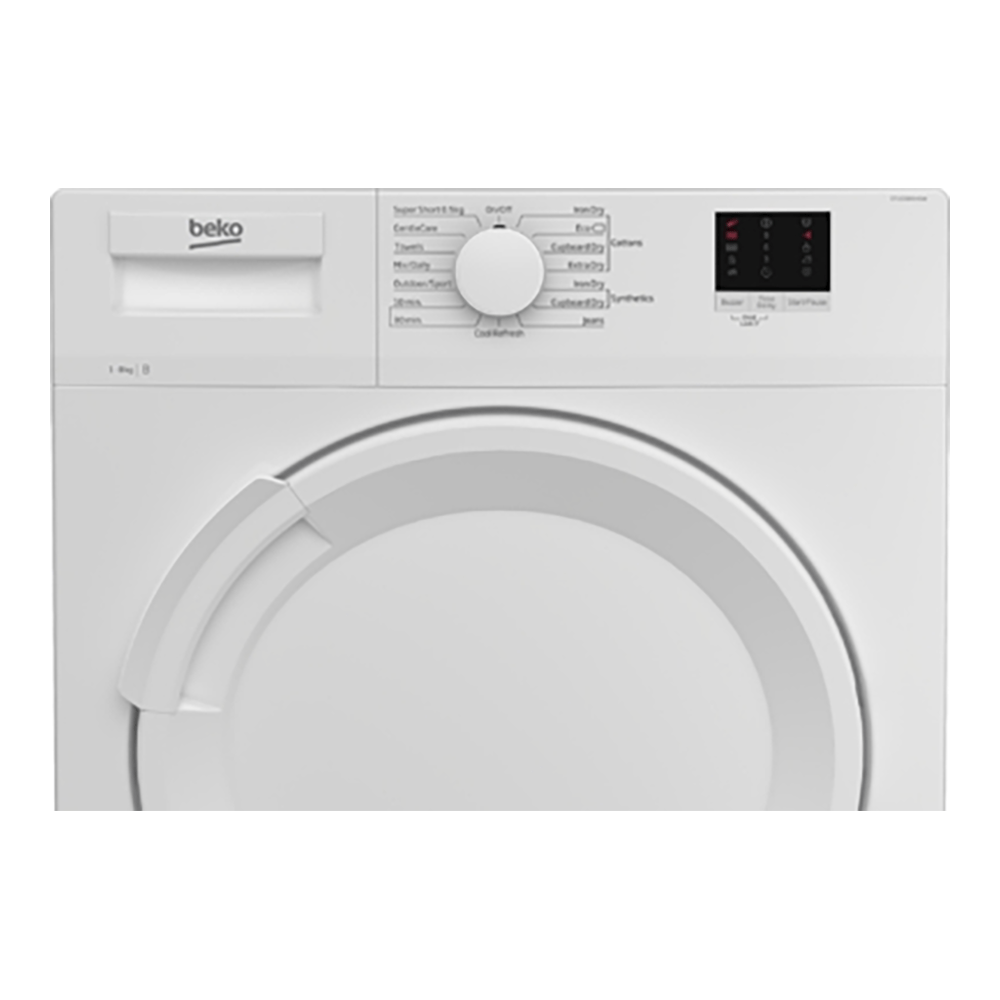 Beko DTLCE80041W Freestanding 8kg Condenser Tumble Dryer- White | Atlantic Electrics