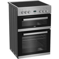 Thumbnail Beko EDC633S 60cm Electric Double Oven with Ceramic Hob - 39477731786975