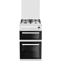Thumbnail Beko EDG506W 50cm Twin Cavity Gas Cooker with Glass Lid White - 39477738471647