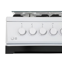 Thumbnail Beko EDG506W 50cm Twin Cavity Gas Cooker with Glass Lid White - 39477738864863