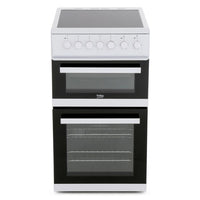 Thumbnail Beko EDVC503W 50cm Double Oven Electric Cooker - 39477736505567