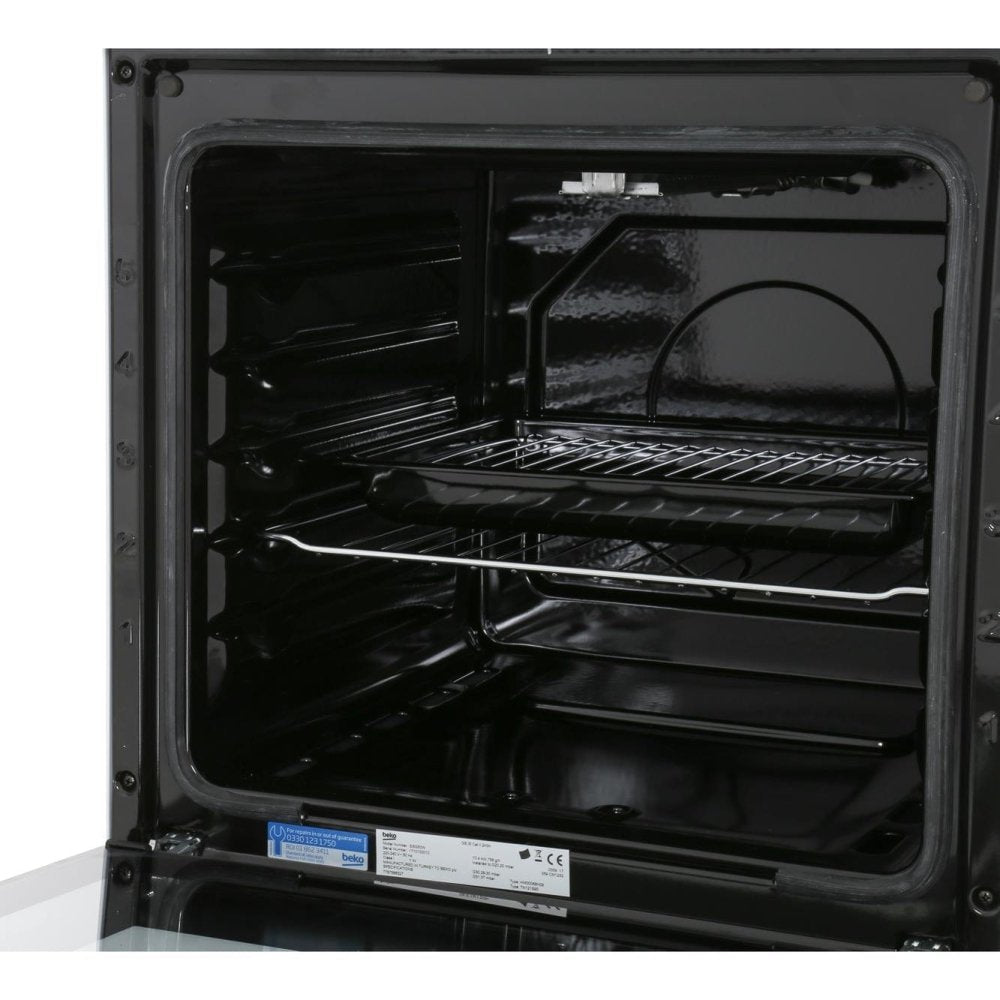 Beko ESG50W 50cm Single Oven Gas Cooker - White - Atlantic Electrics - 39477735358687