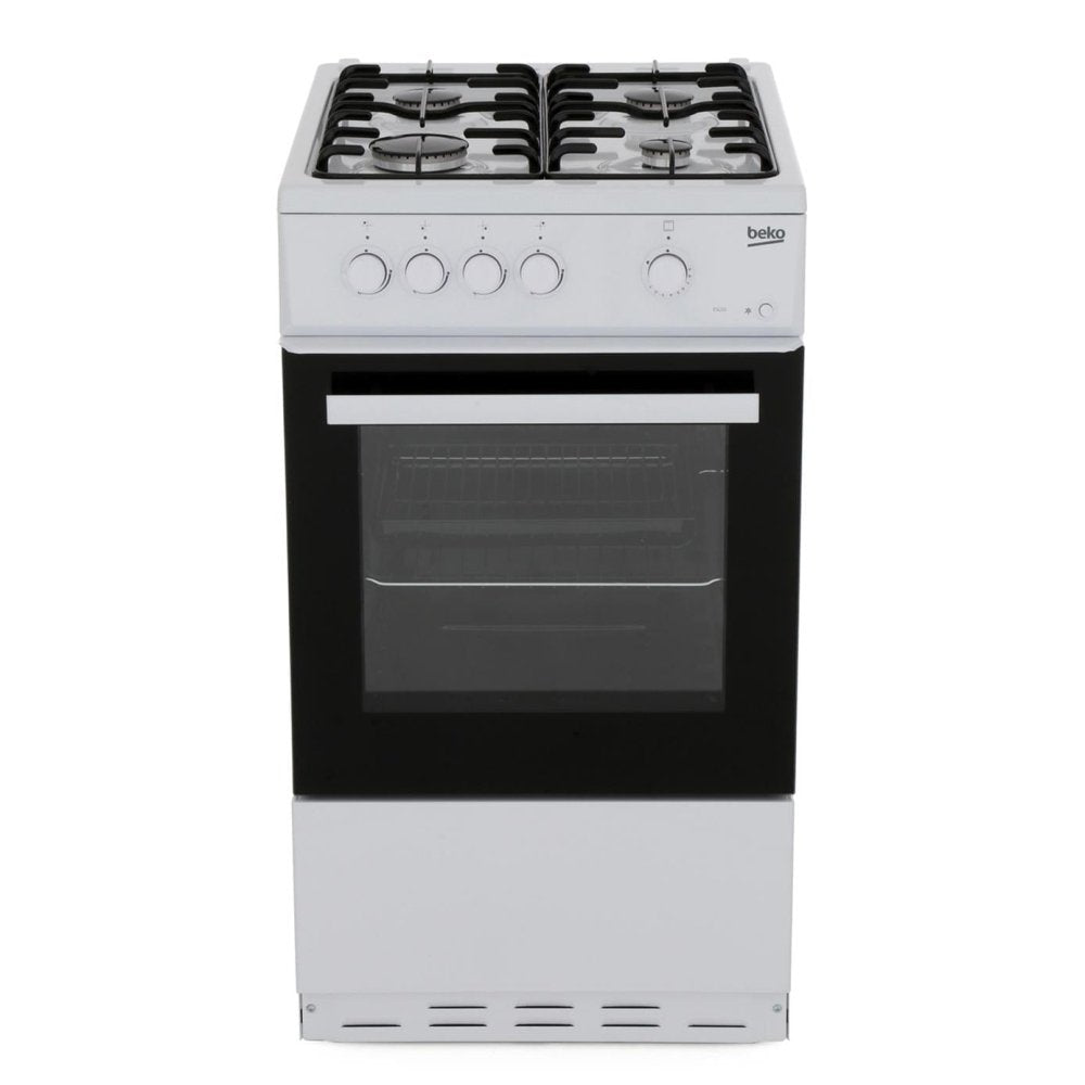 Beko ESG50W 50cm Single Oven Gas Cooker - White - Atlantic Electrics - 39477735260383