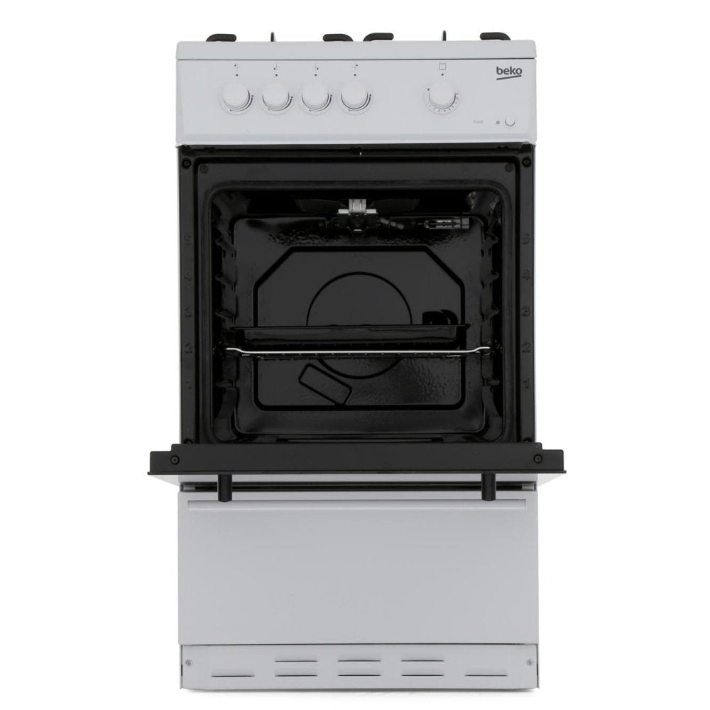 Beko ESG50W 50cm Single Oven Gas Cooker - White - Atlantic Electrics - 39477735456991