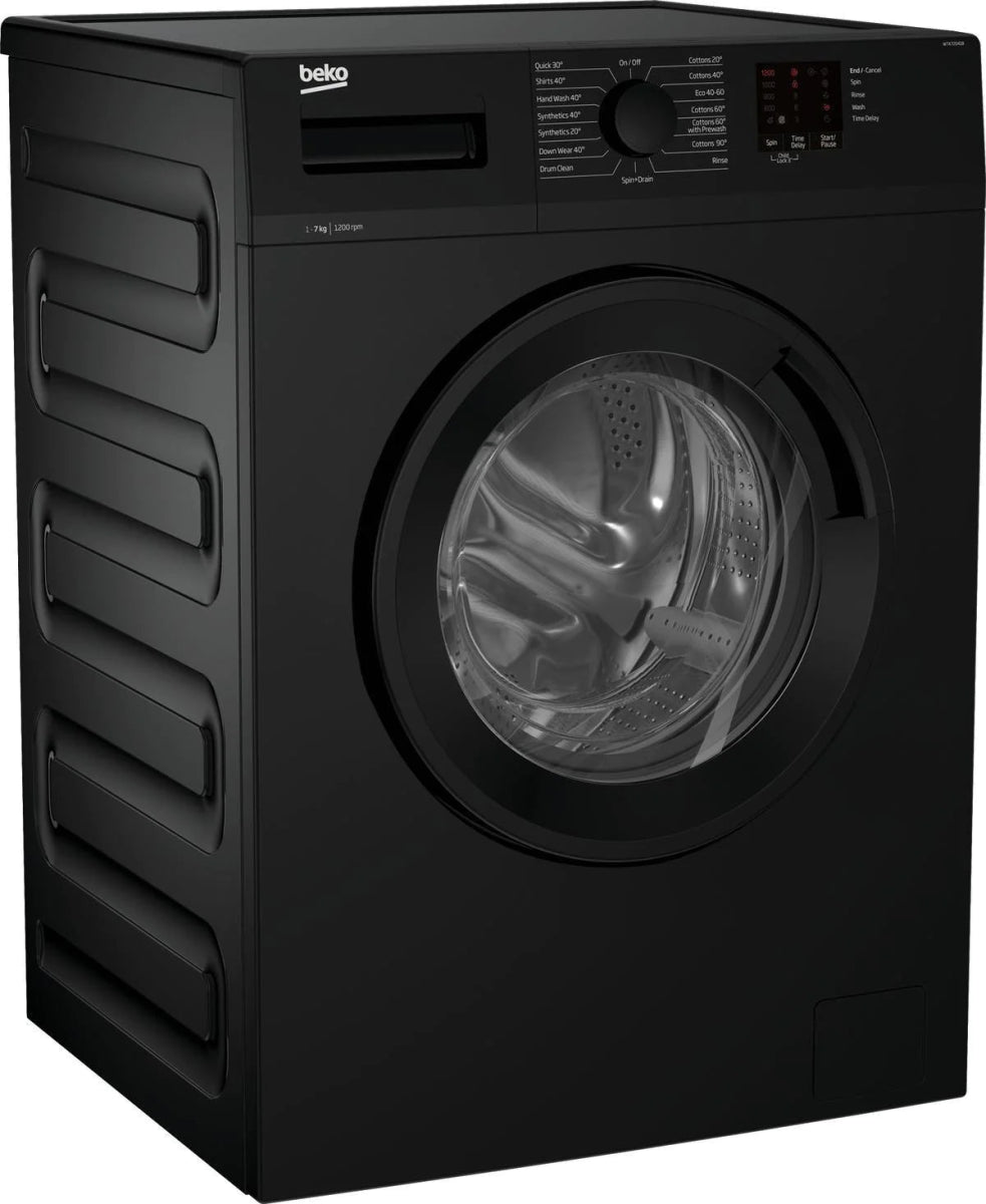 Beko WTK72041B 7kg 1200 Spin Washing Machine with Quick Programme Black | Atlantic Electrics - 40639526174943 
