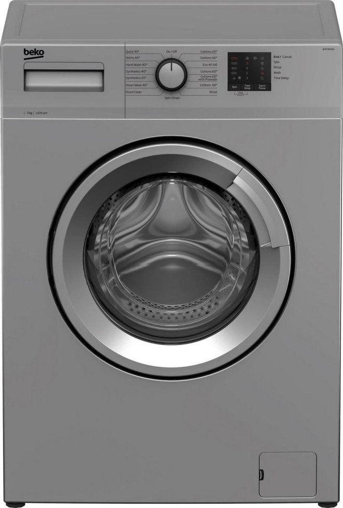 Beko WTK72041S 7kg 1200 Spin Washing Machine Silver | Atlantic Electrics - 39477736571103 