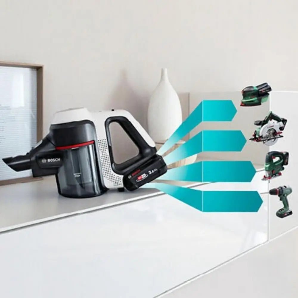 Bosch BCS712GB Unlimited 7 Dual Battery Cordless Vacuum Cleaner, White | Atlantic Electrics