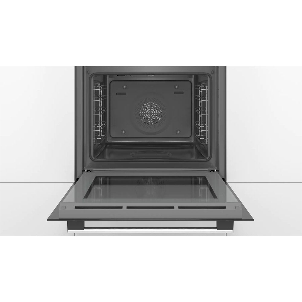 Bosch HRS534BS0B 71 Litre Built In Single Oven, Steam Function, 59.4cm Wide - Stainless Steel | Atlantic Electrics